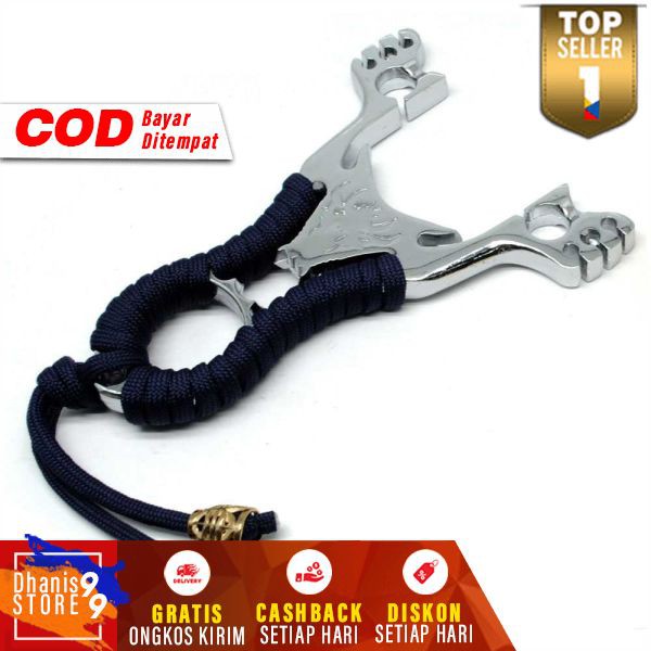 Ketapel Stainless Steel Peralatan Outdoor Sirius Wolf Ketapel Berburu Perlengkapan Survival