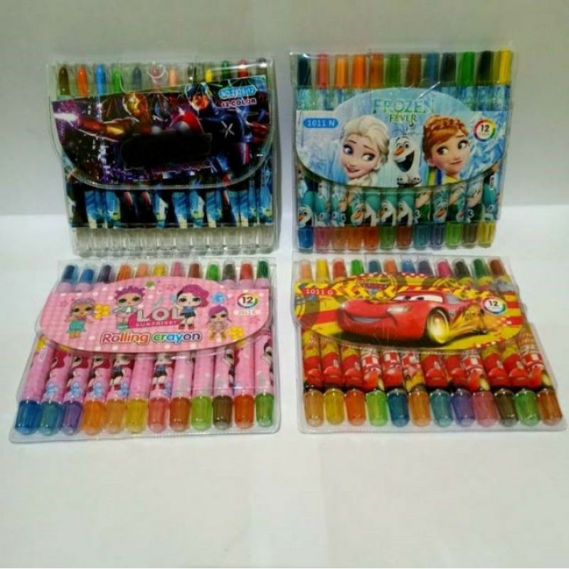 

Crayon putar satu set 12 warna