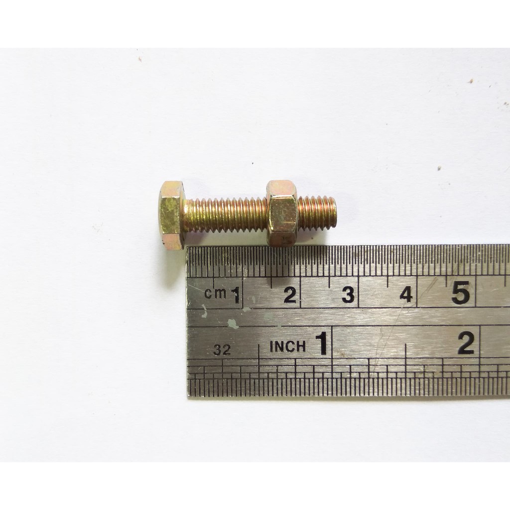 M6x25 Baut + Mur (Kunci 10)