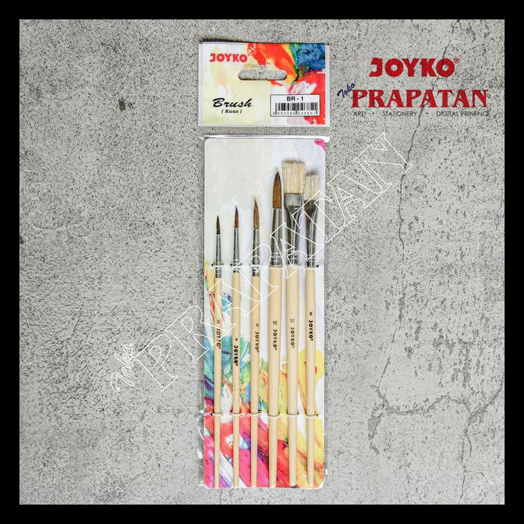 

New Produk Kuas Joyko Br-1 / Joyko Mix Brush / Kuas Lukis Joyko Set 6