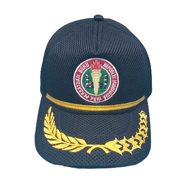 Topi PGRI padi kapas full jaring dobel mess