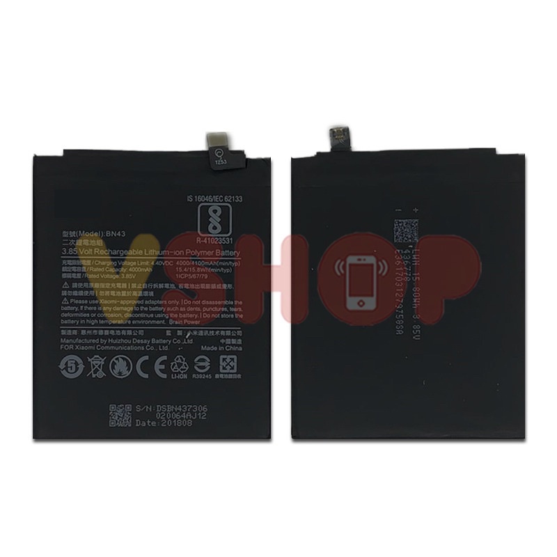 BATERAI BATRE FOR XIAOMI REDMI NOTE 4X - BN43 BATTERY