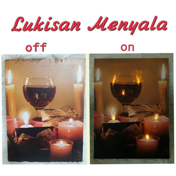 Lukisan Menyala Lukisan dinding- Hiasan dinding Lukisan lampu menyala