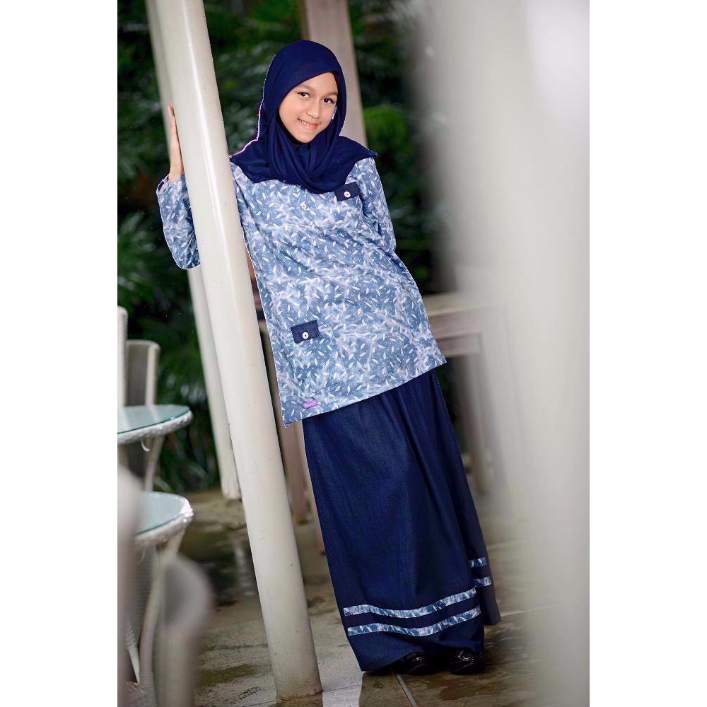 TERBARU Baju Anak Anak Perempuan Nibras NT 04 Blue Jeans Baju Anak Perempuan