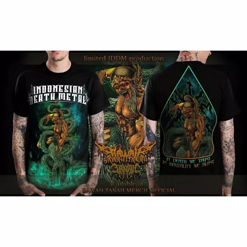 TSHIRT ORIGINAL INDONESIAN DEATH METAL | BLACK KAOS METAL KAOS DEATH METAL BAJU DEATH METAL