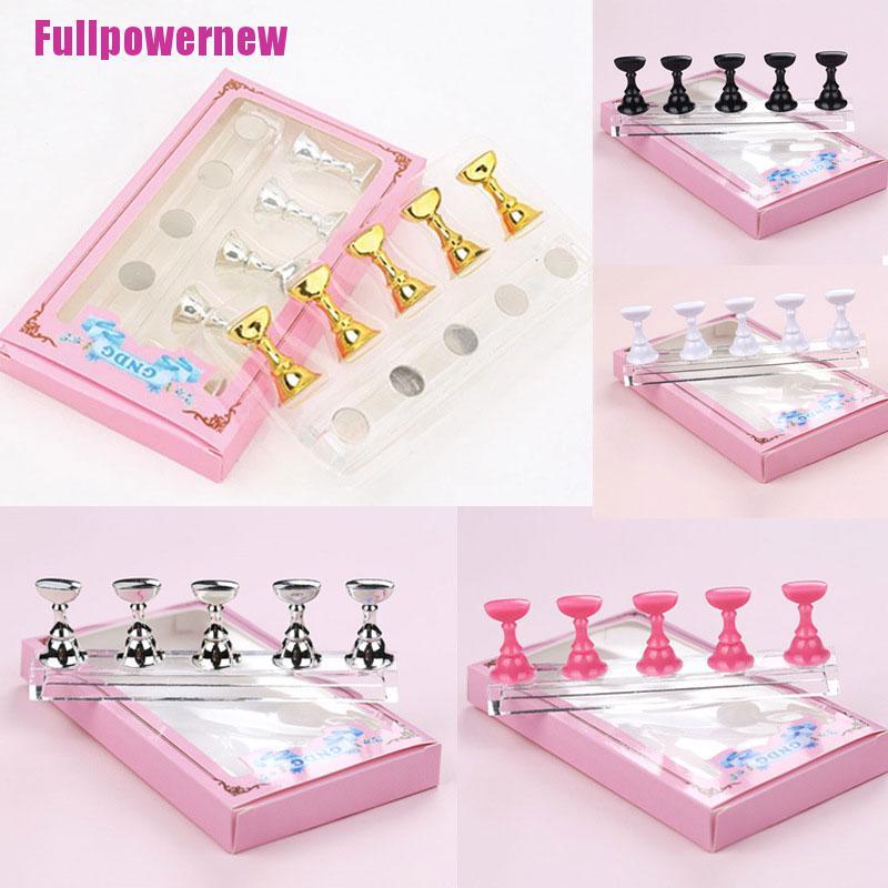 (Full) Stand Holder Kuku Palsu Magnetik Untuk Latihan Nail Art / Manicure