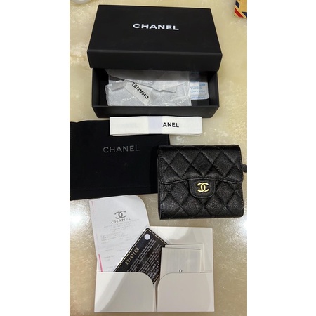 chanel trifold wallet