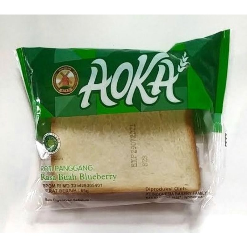 Aoka roti panggang enak -65gram-Blueberry