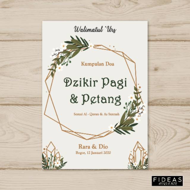 Buku Dzikir Pagi & Petang Custom Nama