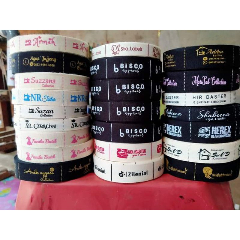 LABEL HIJAB/BAHAN KATUN/LABEL BAJU/LABEL MASKER