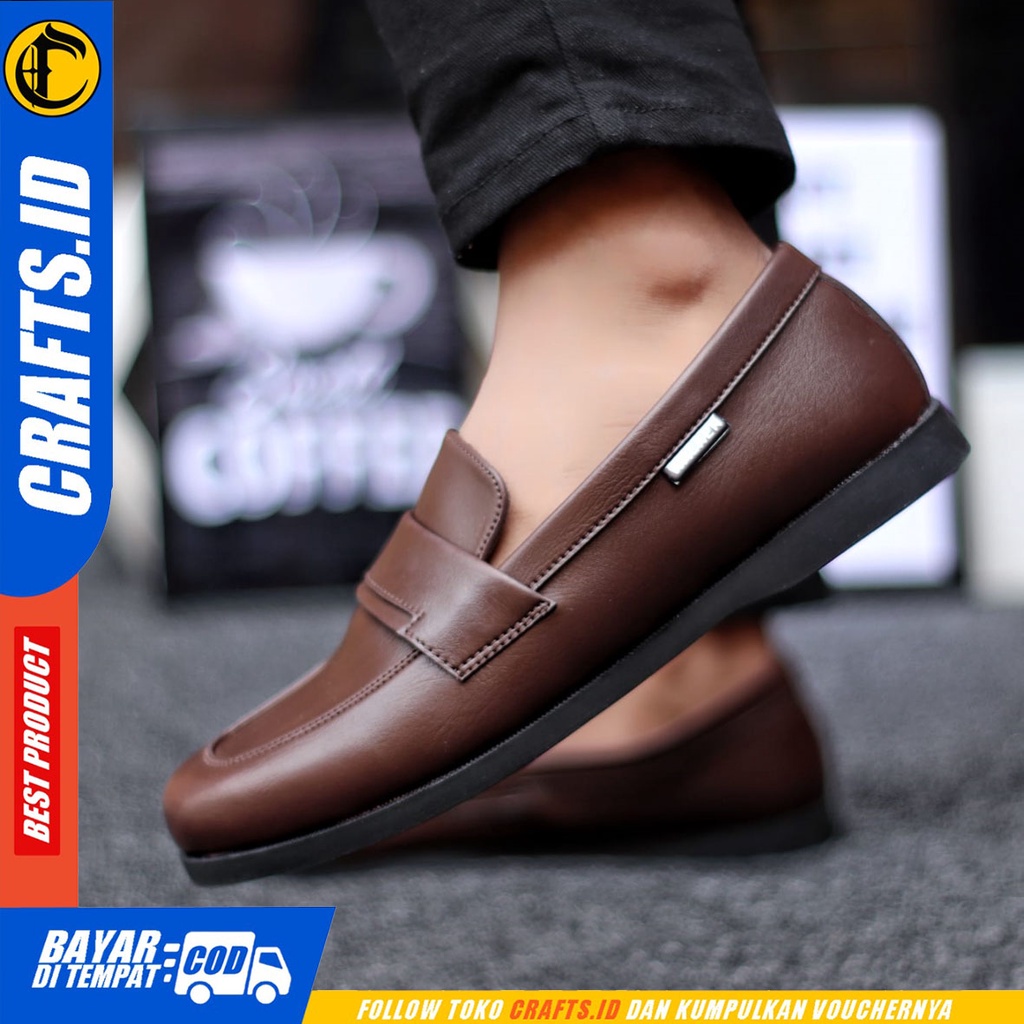 CRAFTS Irics - Sepatu Formal Pantofel Kerja Casual Slop Pria