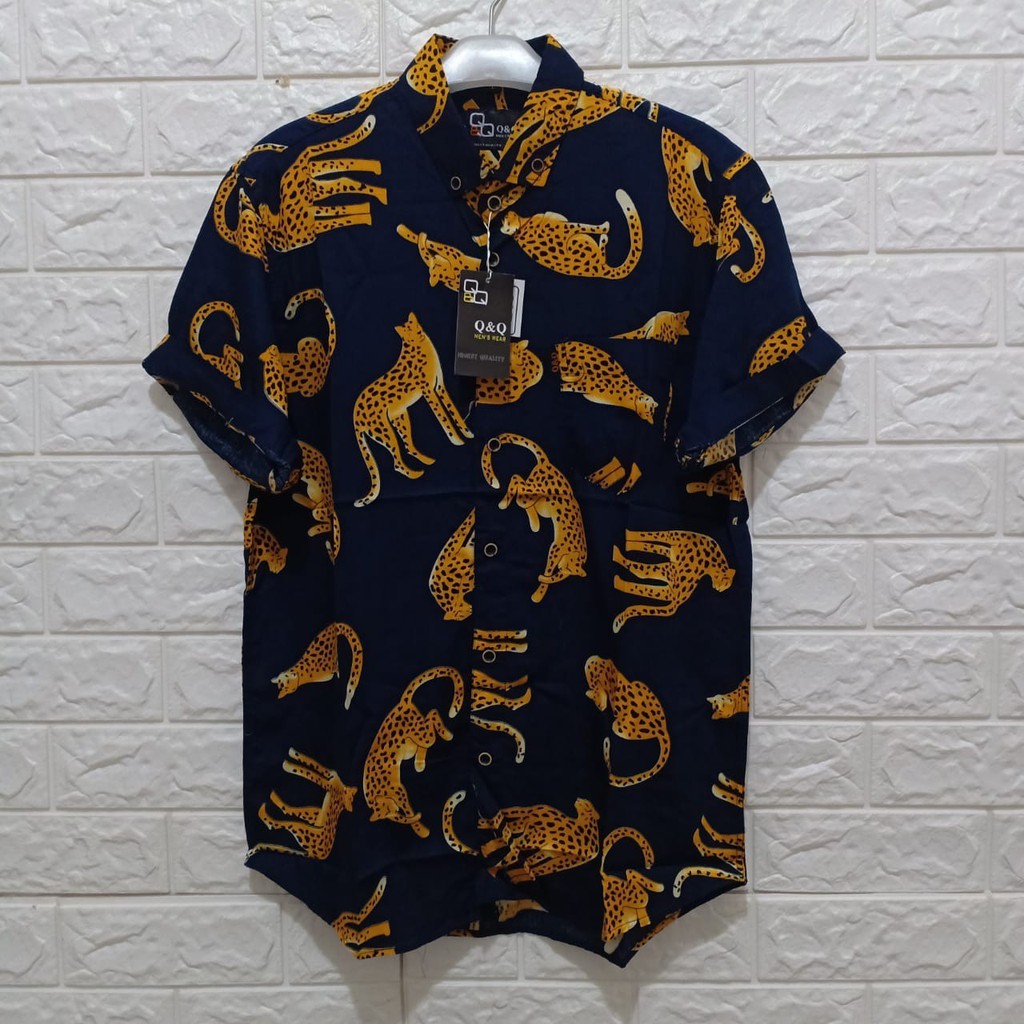 Kemeja Pantai Pria / Kemeja Pantai Lengan Pendek / Kemeja Full printing /Kemeja Pria Lengan Pendek