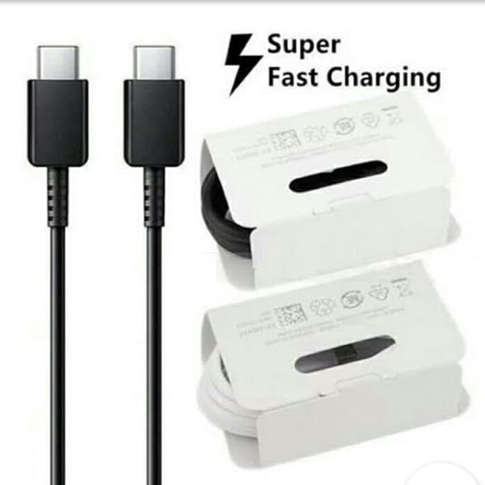 Kabel Data Samsung Type C To Type C Galaxy Note 10 Note 10+ Original 100% Fast Charging 3A USB Type-C to Type-C