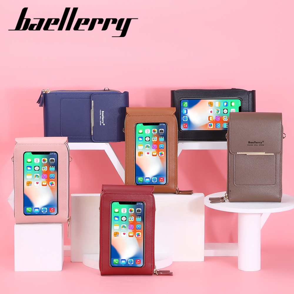 BAELLERRY N2371 Tas Selempang Wanita Dompet Panjang Wanita Dompet Handphone Sling Bag WATCHKITE WKOS