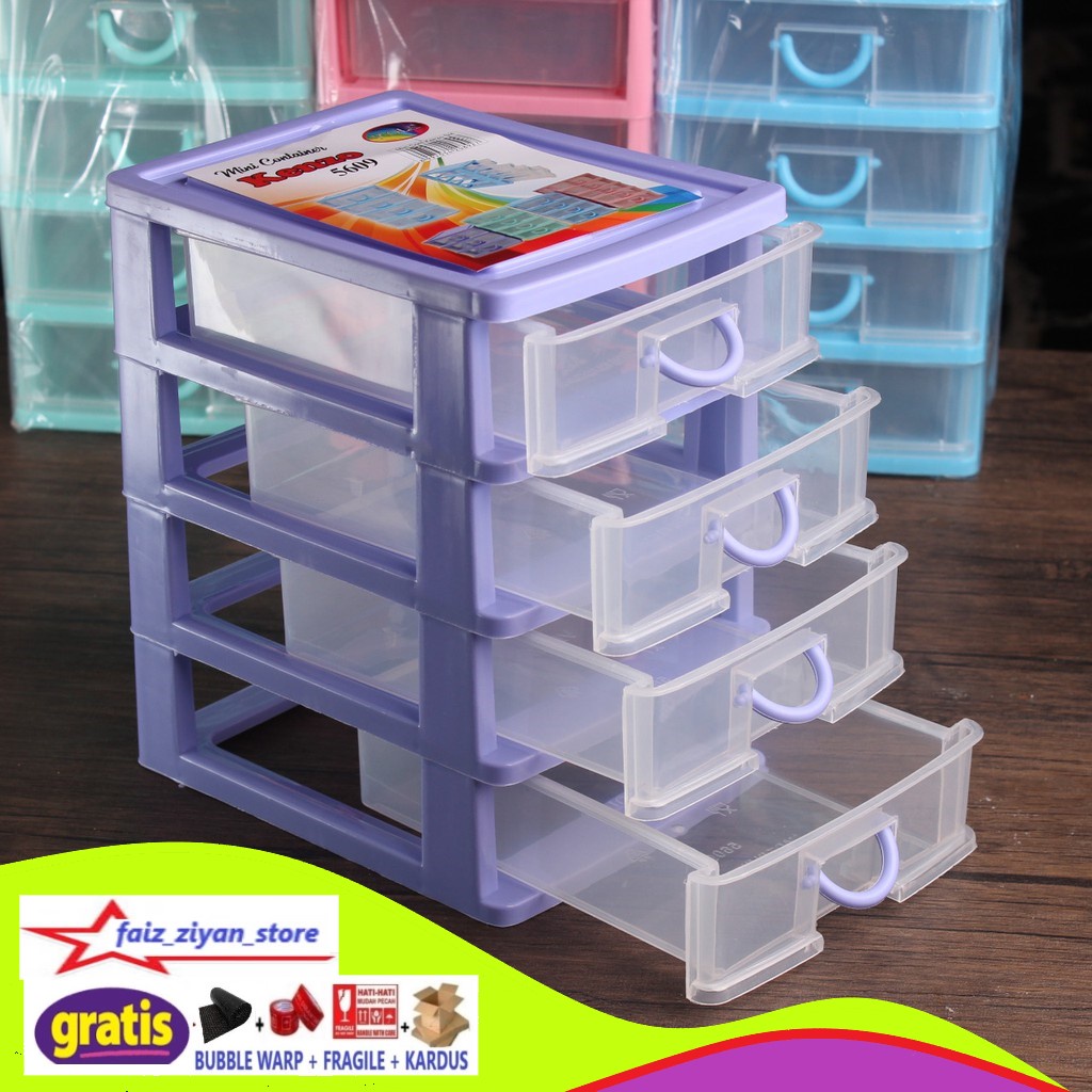 Container Laci Mini Penyimpanan Box Susun 5/4/3