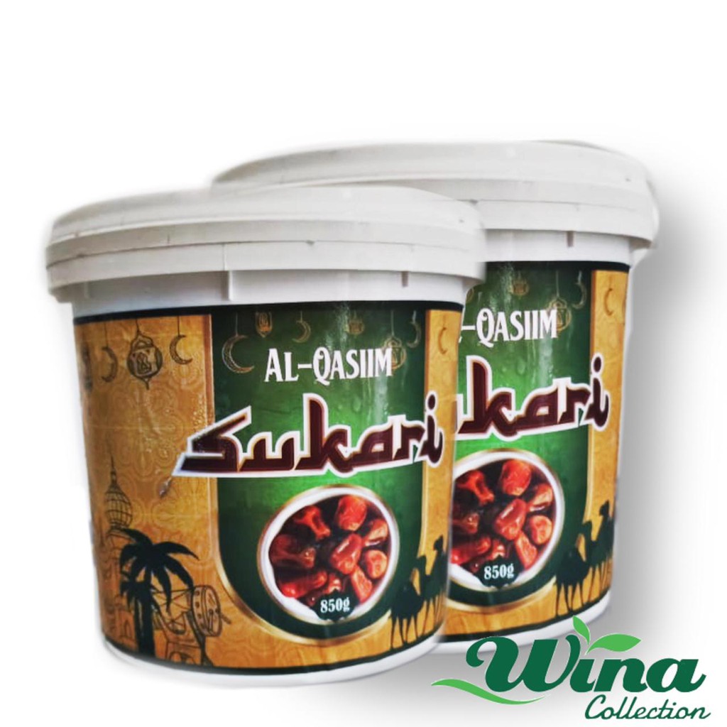 

Buah Kurma Sukari Ember Toples 850gr Parcel Lebaran Al Qossim