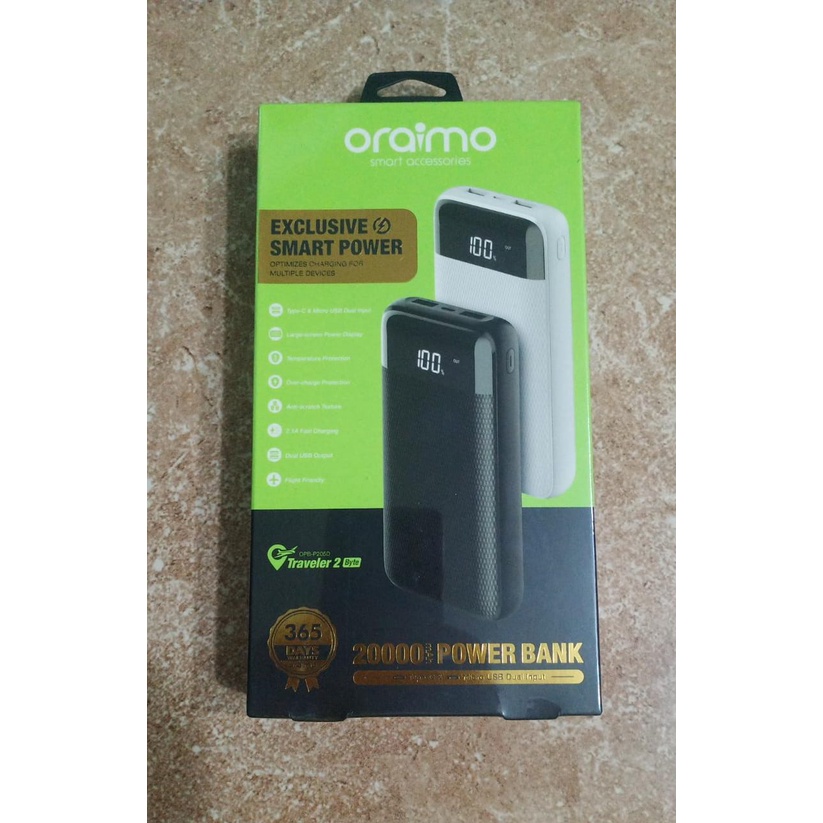 Oraimo Power Bank OPB-P205D 20000 mAh Dual Input
