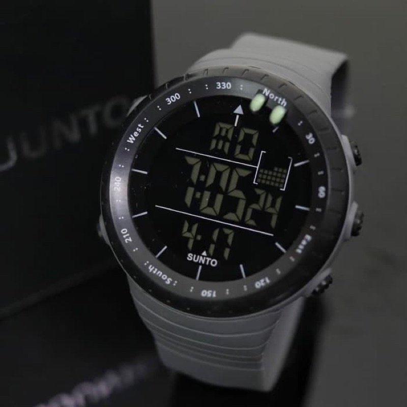 JAM TANGAN PRIA RUBBER SPORT SUNTO CORE DIGITAL LED IMPORT GROSIR MURAH WATER RESIST ST001