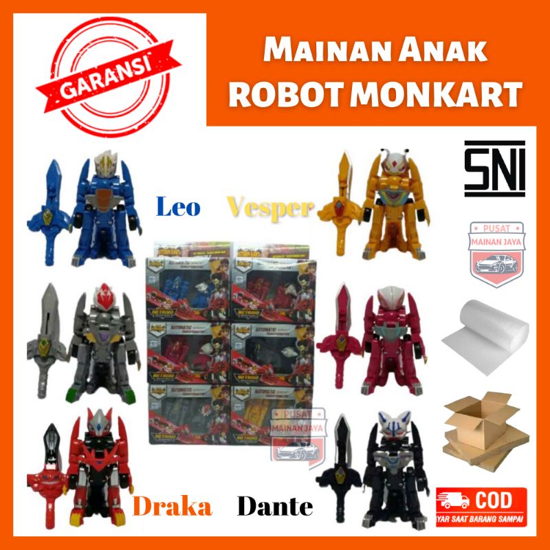 robot monkart megaroid gigaroid draka draburst murah bitroid leo draka pixie vesper rarken