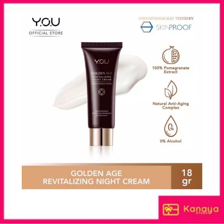 (BISA COD) YOU Golden Age Revitalizing Night Cream 18g