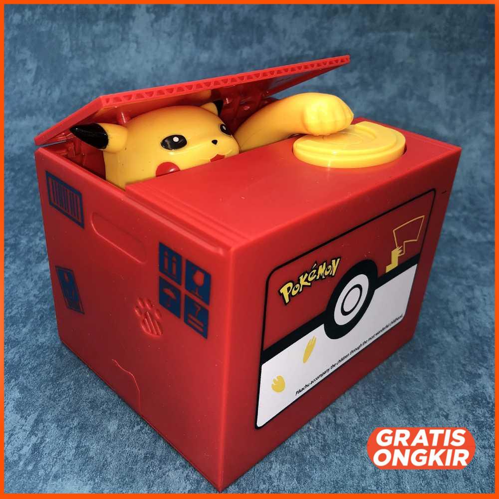 Celengan Kucing Lucu Steal Money Piggy Bank Model Pikachu - T17