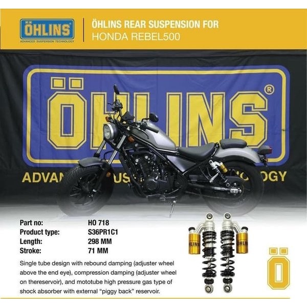 SHOCK OHLINS HONDA REBEL 500 - HO 718