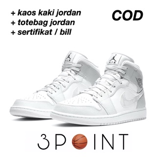 plain white jordan 1