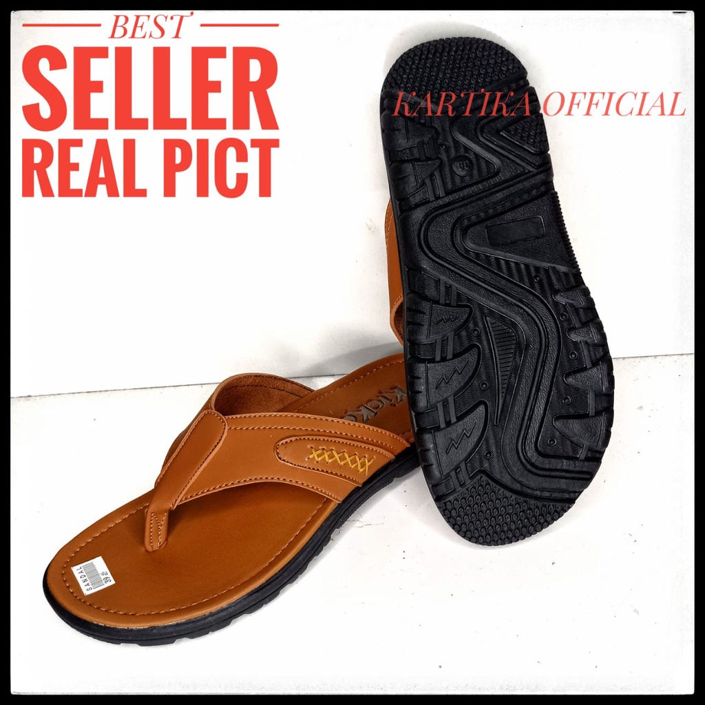 (COD) SANDAL KULIT PRIA 100% PREMIUM/SANDAL KULIT PRIA DEWASA/sandal jepit pria/sandal kulit pria/sa
