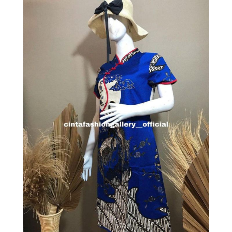 dress batik terbaru/dress batik kekinian