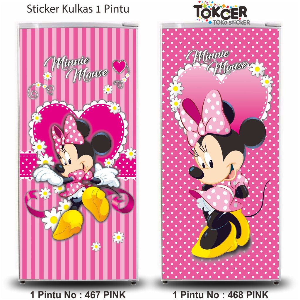 Stiker Kulkas 1 dan 2 Pintu MIKI MINIE MOUSE