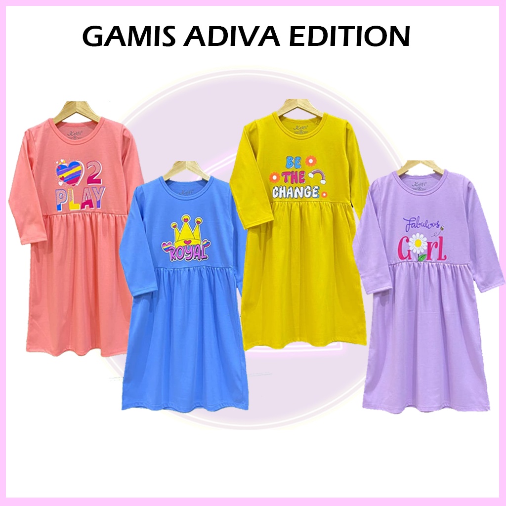 Gamis Anak Perempuan | Baju Muslim Anak Cewek Usia 1 2 3 4 5 Tahun