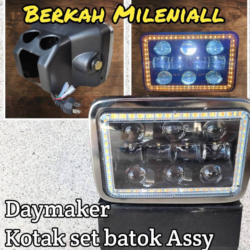 Lampu depan led 10led kotak + batok PNP GL 100 GL pro GL max Honda win RX king