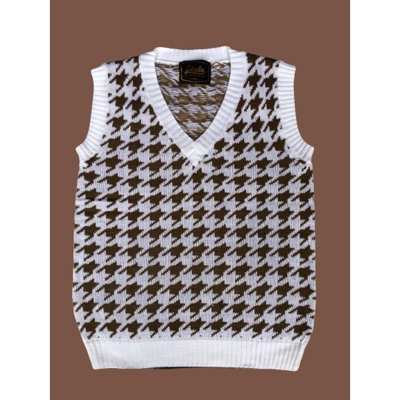 Vest Rajut Classic Houndstooth