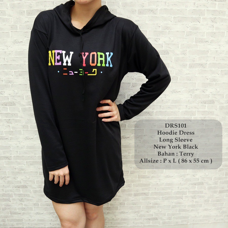 Baju dress Hodie Panjang Wanita / Baju Hoodie dress cewek terabru / Dress kasual wanita / DRS