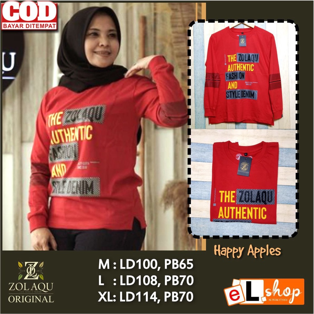 KAOS ZOLAQU ORI TERBARU 2022 ATASAN SEMI TUNIK ORIGINAL 100% PAKAIAN WANITA OUTFIT CLOTHING BAJU BLO