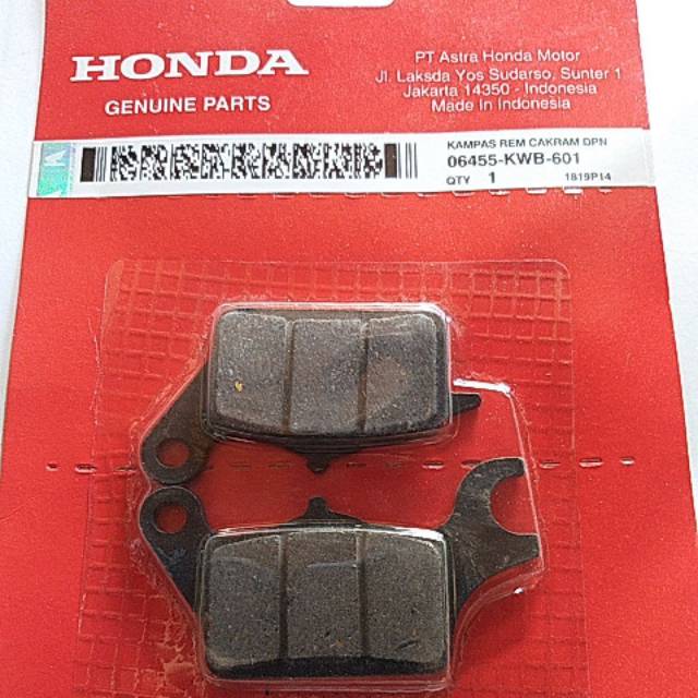 Kamvas rem depan honda 06455 KWB 601