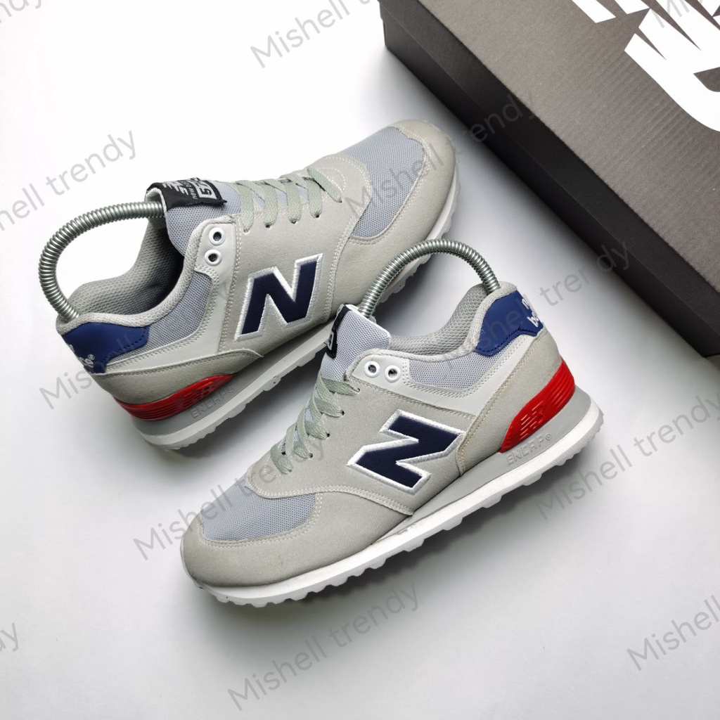 SALE Sepatu New Balnce Sneakers Pria Wanita White Navy Brown Unisex Grade ORIGINAL Premium High Quality