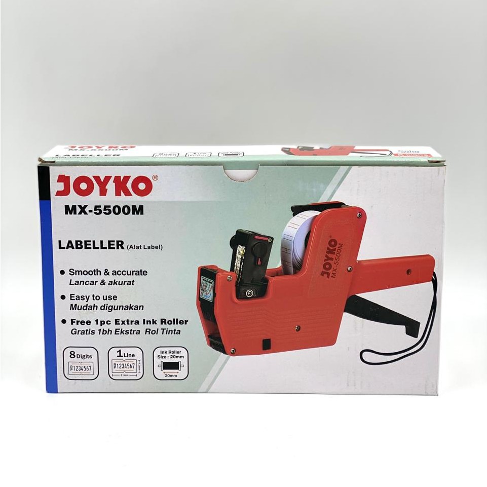 

Alat Mesin Label Harga / Price Labeller Joyko 1 Baris 8 Digit MX-5500M