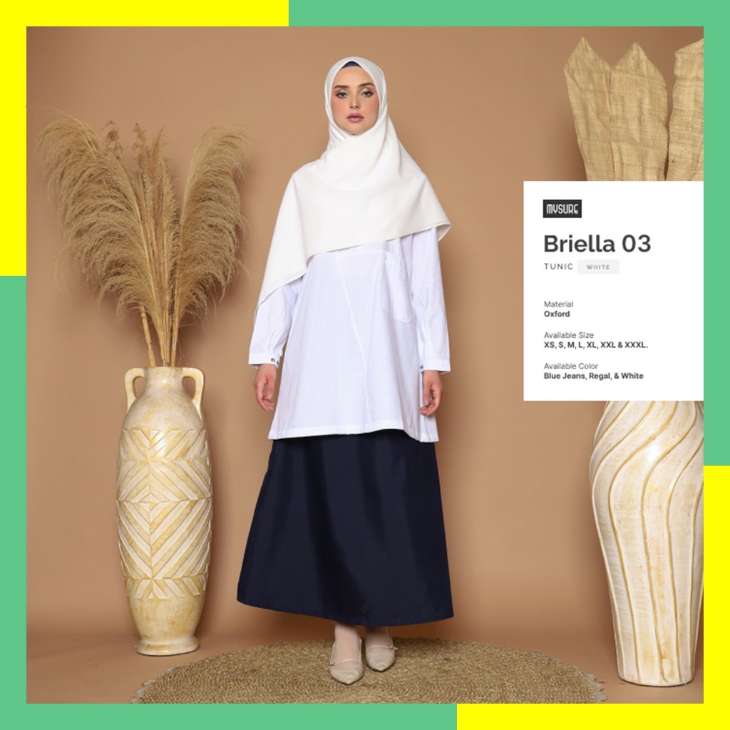 Tunik putih polos wanita atasan jumbo XXXL baju long tunik warna putih terbaru lengan panjang blouse