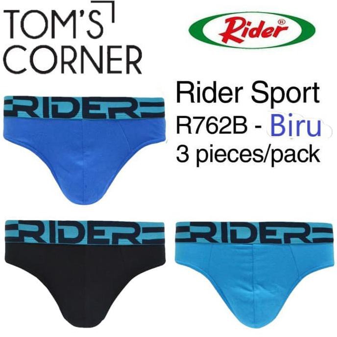 Jual - Celana dalam pria Rider 762 | pakaian dalam | rider sport | daleman - Biru, 762 XL