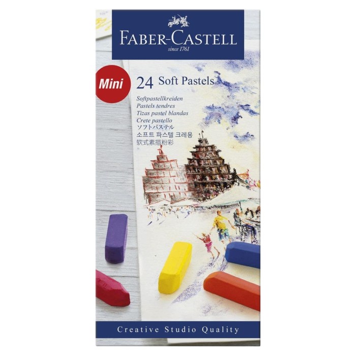 

PASTEL-DRY-OIL- FABER CASTELL MINI SOFT PASTEL SET 24 -OIL-DRY-PASTEL.