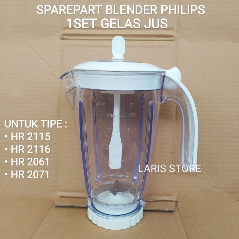 Gelas Jus 1set Blender Philips HR 2115 HR 2116 HR 2061 HR 2071