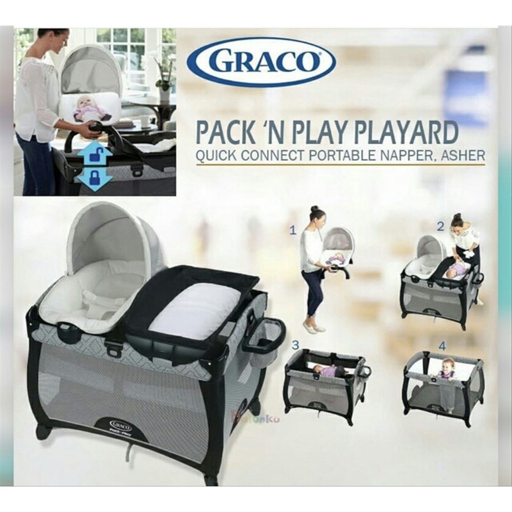 graco pack n play playard quick connect portable napper