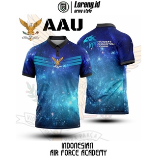 ”Premium” Baju Olahraga AAU / Kaos Olahraga Taruna Akademi Angkatan Udara / Atasan Olahraga Taruna AAU / Kaos Olahraga AAU Lengan Pendek Bahan Dryfit printing premium bisa COD