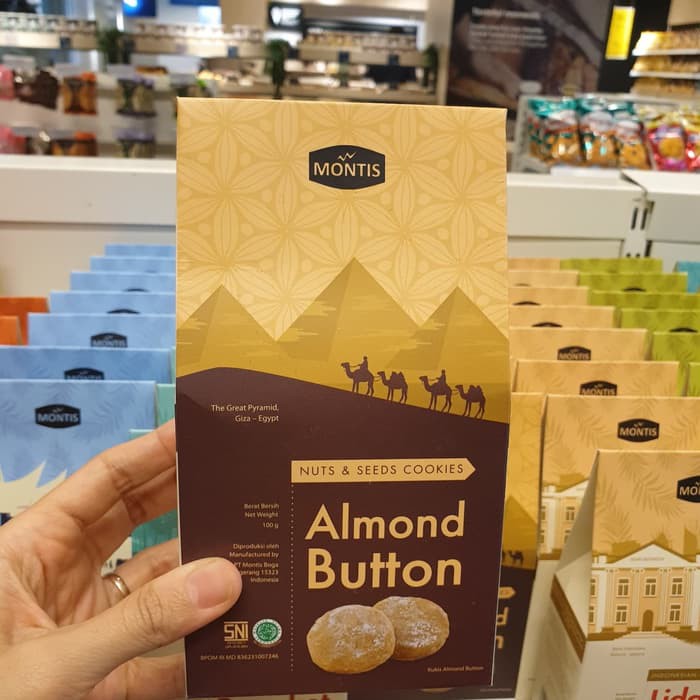 

Almond Button Cookies Montis Kue Kering Kacang Almond Low Sugar