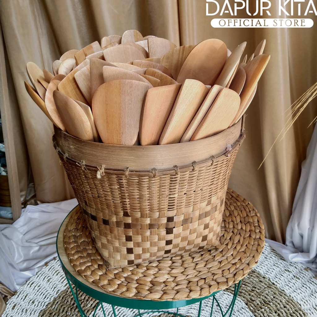 TERMURAH - Sutil Kayu Mahoni/Spatula Kayu, Halus dan Tebal, Kualitas Terbaik!-2