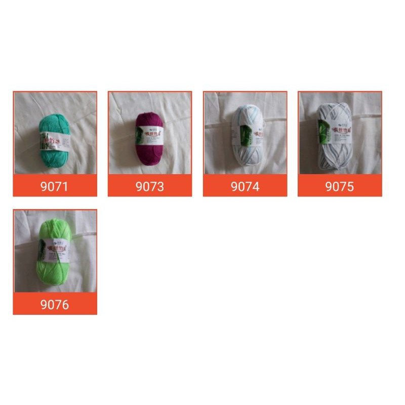 (9071 - 9080) Benang rajut katun bambu