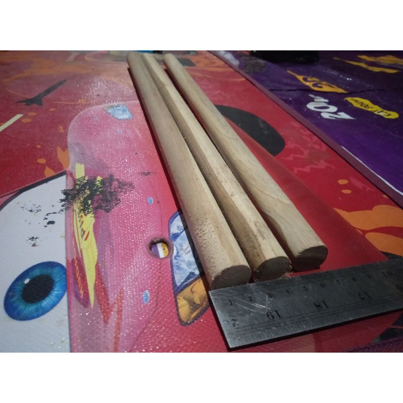 Dowel Kayu Jati Stik Balsa Tongkat Kayu Diameter 20mm