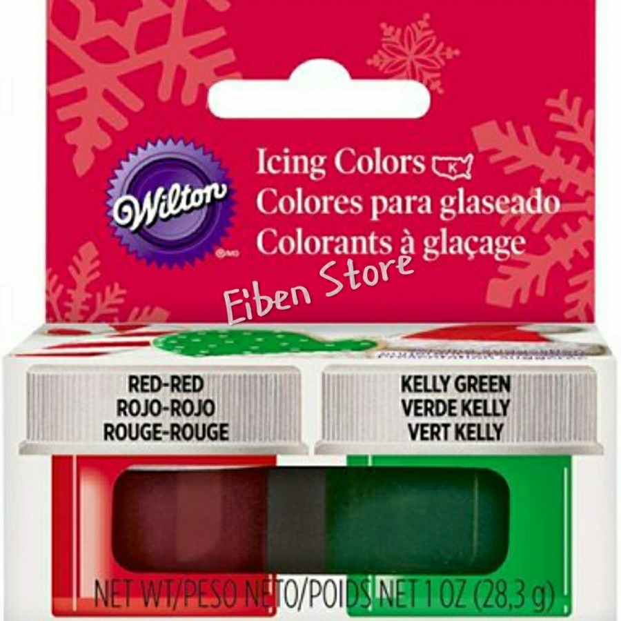 

Wilton Christmas Color set-2 / Pewarna Wilton Kelly Green & Red-Red