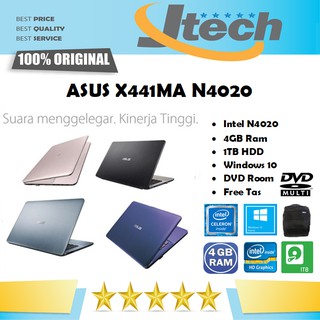 ASUS X441MA - INTEL N4020 - 4GB - 1TB - INTEL UHD - DVD ROOM - 14” - WIN10